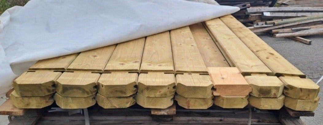 Blokhutprofielen, Ophalen, Nieuw, 250 cm of meer, Planken
