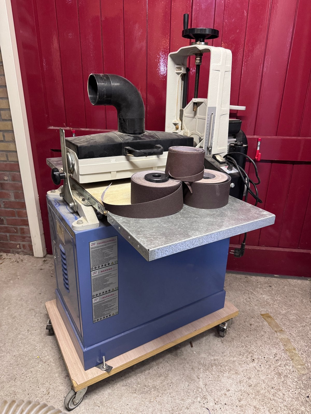 HBM MS-3140 405mm cilinderschuurmachine incl acc twv €120, Doe-het-zelf en Verbouw, Ophalen, Zo goed als nieuw, 1200 watt of meer