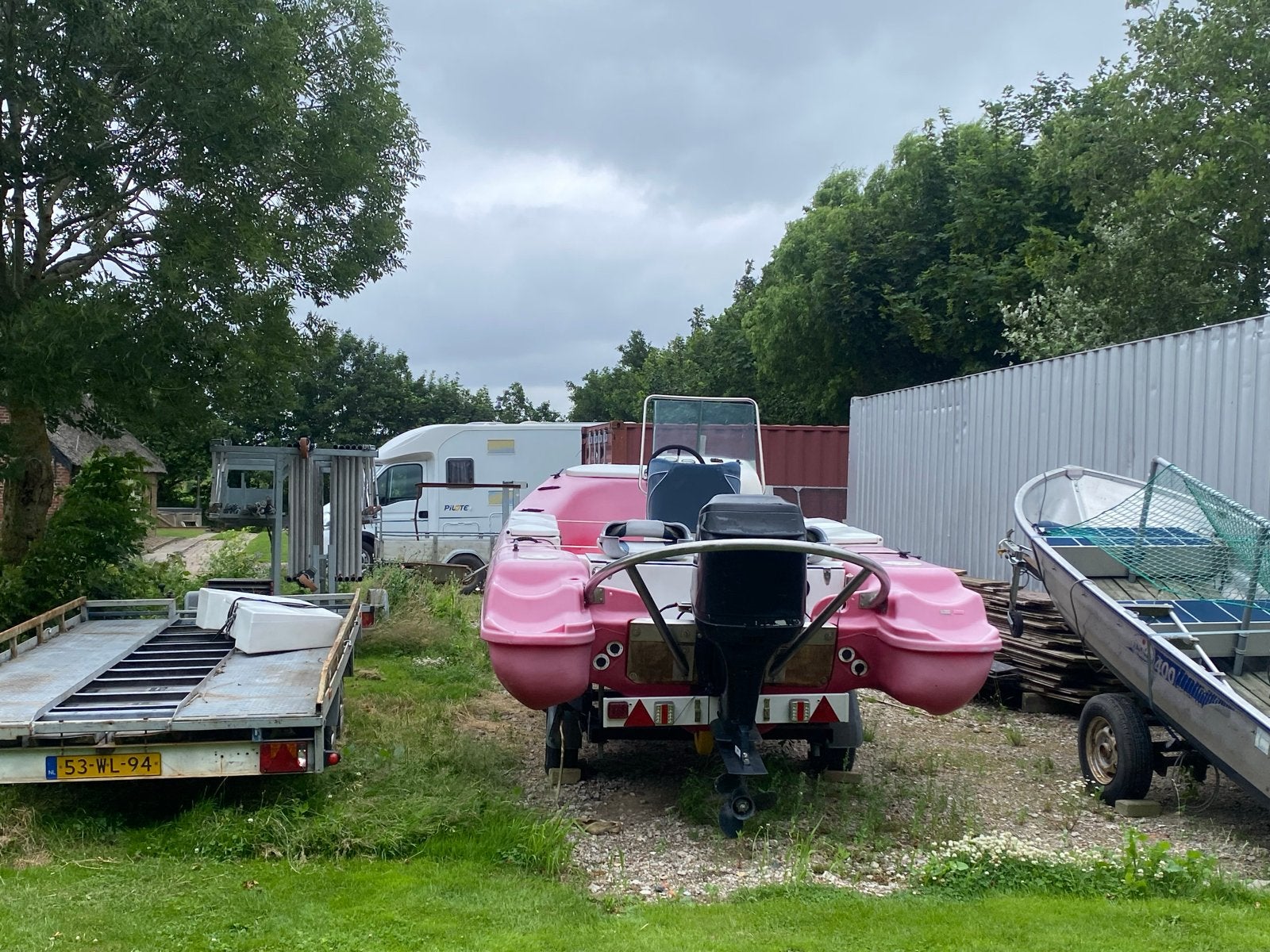Funyak 540 met mercury optimax 90pk met 163 draaiuren, Ophalen, Gebruikt, Trailer