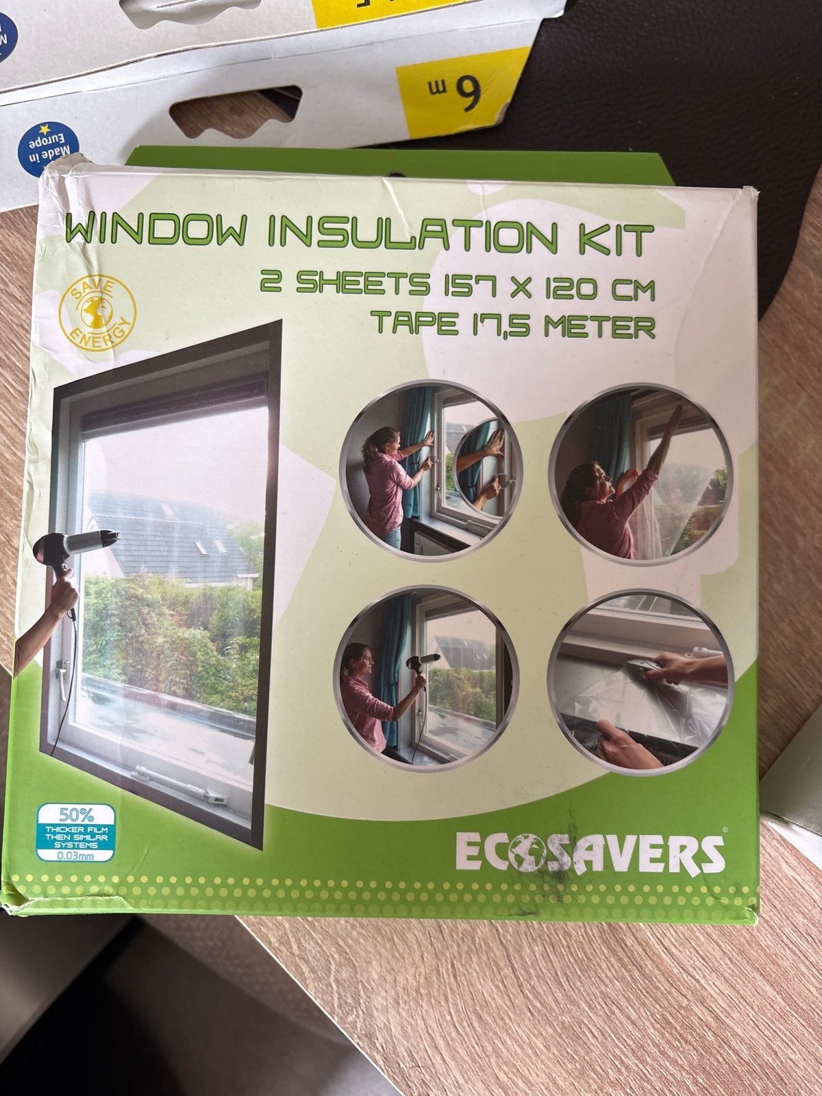 Raam isolatie kit - Ecosavers, Minder dan 4 cm, Overige materialen, 10 tot 15 m², Nieuw
