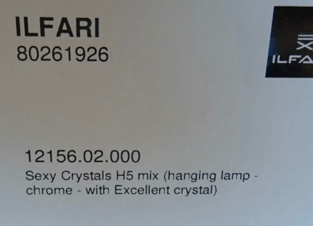 Exclusief lamp Ilfari Sexy Crystals twv € 2750,00 nieuw!, Huis en Inrichting, Eichholtz Eric Kuster Richmond Terzani, Info@ilfari.nl