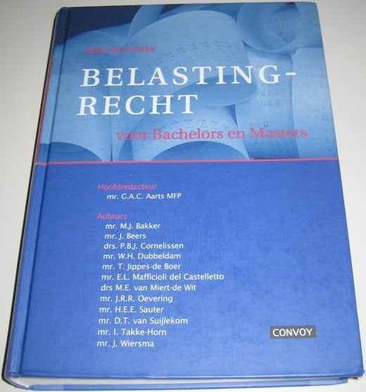 Aarts *** BELASTINGRECHT BACHELORS & MASTERS THEORIEBOEK ***, Ophalen of Verzenden, Zo goed als nieuw, Management, Aarts, G.A.C.