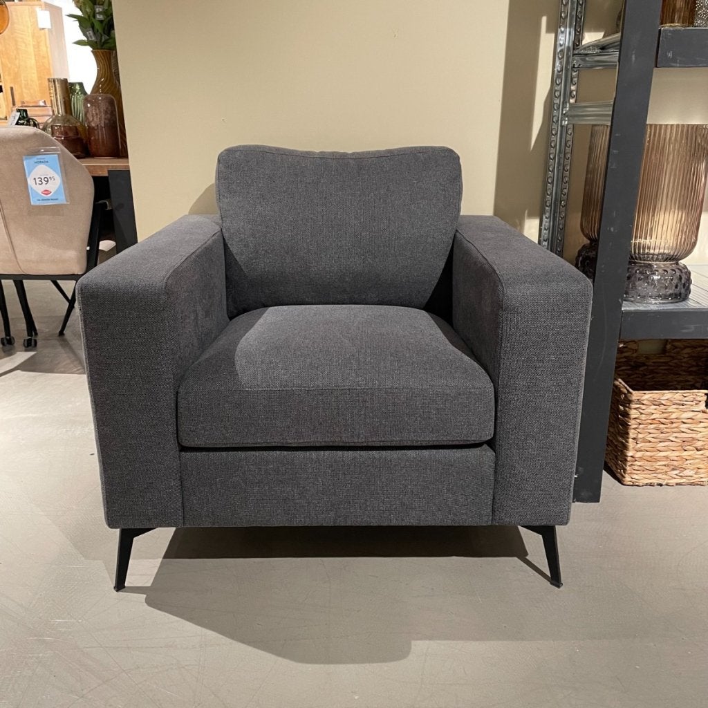 Fauteuil Vilares - Antraciet - Profijt Meubel, Niet ingevuld, Niet ingevuld, Niet ingevuld