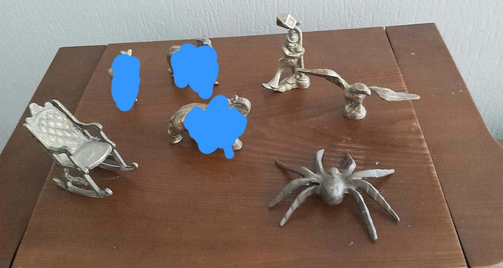 koperen figuurtjes 4 stuks zie foto.pakket 926, Alle leeftijden, Ophalen of Verzenden, Zo goed als nieuw