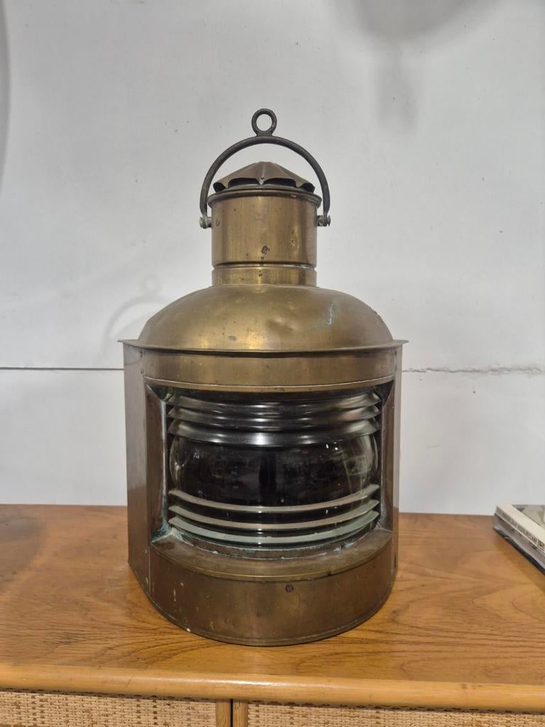 Antieke scheepslamp g bottaro genova, Ophalen of Verzenden