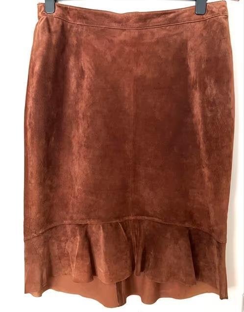 Mark suède rok maat 46[dm], Bruin, Maat 46/48 (XL) of groter, Ophalen of Verzenden, Zo goed als nieuw