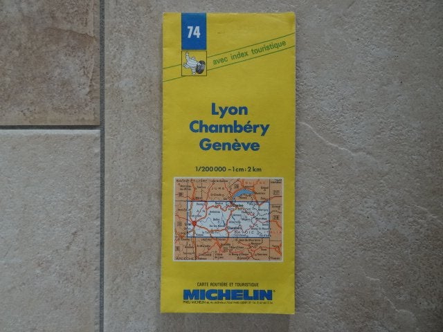 Michelin wegenkaart 74 Ain, Alpen noord, Savoie, Lyon, Gelezen, Ophalen of Verzenden, Landkaart, 2000 tot heden