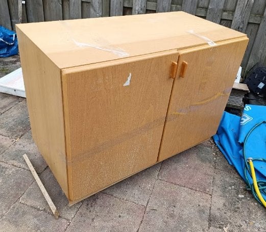 Kast, Ophalen, Met plank(en), Gebruikt, 50 tot 100 cm