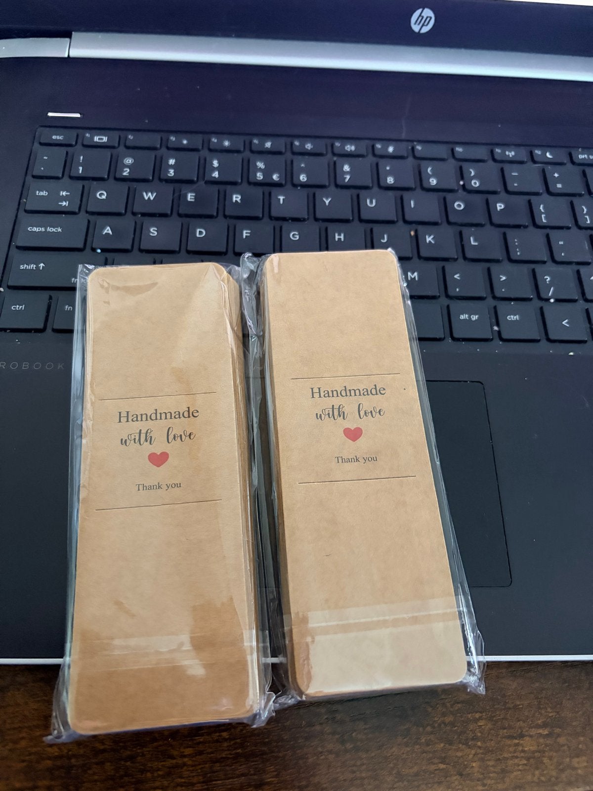 Nieuwe 'Handmade with love' bedankkaartjes/labels, Ophalen of Verzenden, Nieuw