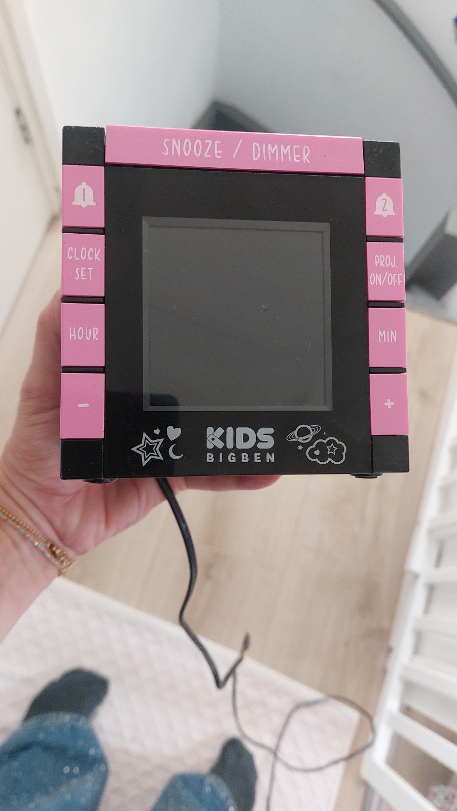 Kids Bigben Eenhoorn Wekker met Projectie, Ophalen of Verzenden, Zo goed als nieuw, Digitaal