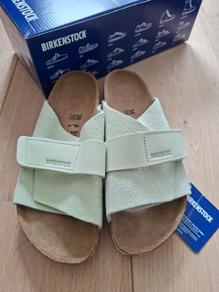 Birkenstock Kyoto Faded Lime Sandalen - Maat 38, Kleding | Dames, Schoenen, Ophalen, Nieuw, Sandalen of Muiltjes, Groen