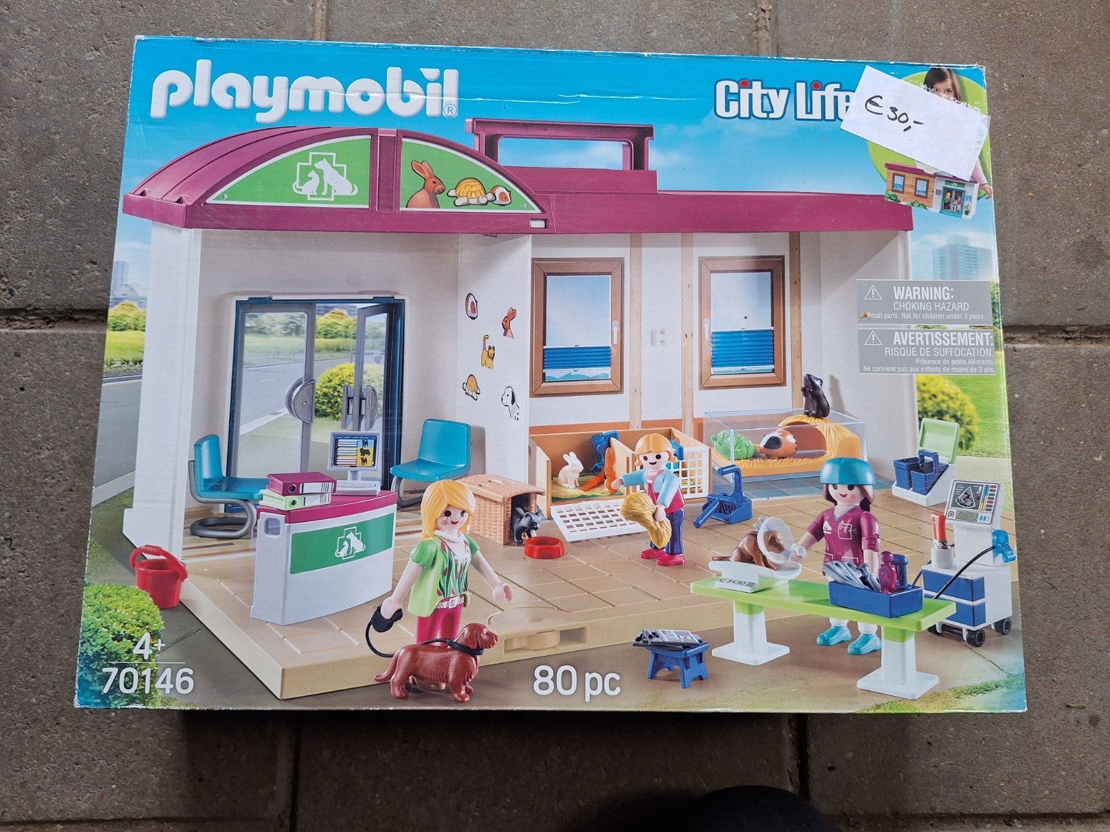 Playmobil City Life 70146 Dierenkliniek met Dieren, Gebouw, Complete set, Ophalen of Verzenden, Zo goed als nieuw