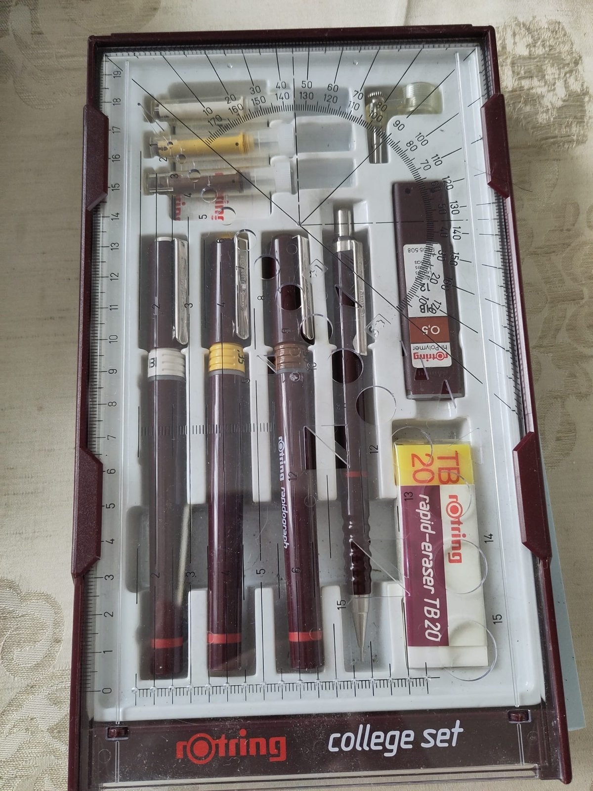 Vintage Rotring College Set - Teken- en Rapidograafset, Hobby en Vrije tijd, Ophalen of Verzenden, Zo goed als nieuw