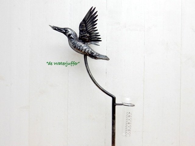 036* Regenmeter IJsvogel (Boven €75 geen verzendkosten), Ophalen of Verzenden, Nieuw, Overige materialen, Dierenbeeld