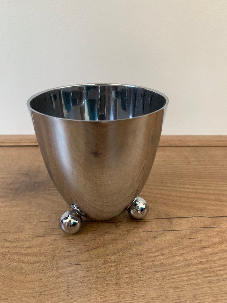 Tandenborstel beker drinkbeker chroom, Gebruikt, Overige kleuren, Overige merken, Overige typen