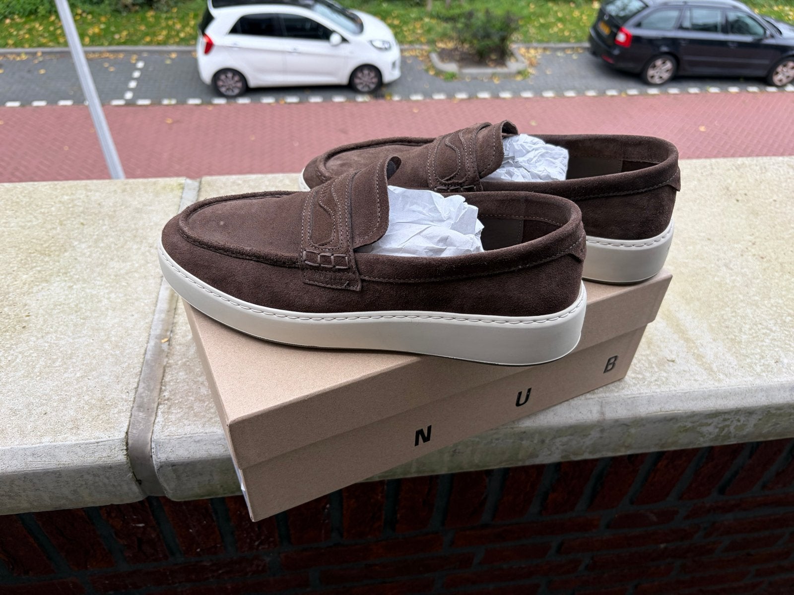 Nieuwe NUBIKK Jiro Gatsby loafers - Maat 44, Ophalen, Nieuw, Bruin, Loafers