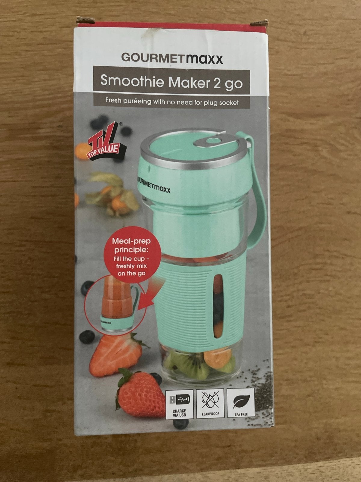 GOURMETmaxx Smoothie Maker 2 Go - Draagbare Blender, Ophalen of Verzenden, Nieuw, Blender to go