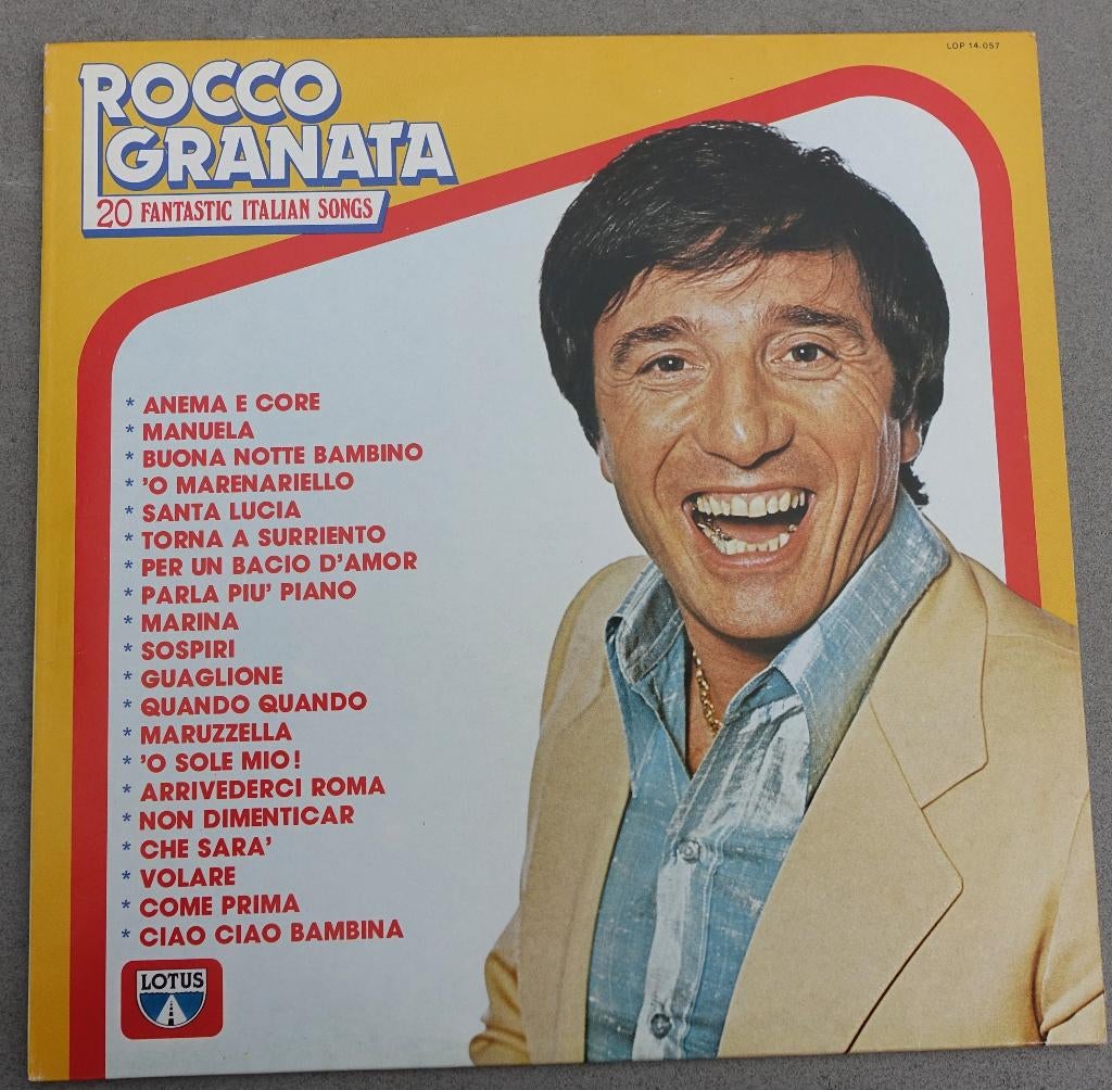 rocco granata , 20 fantastic italian songs - LP, Cd's en Dvd's, 1980 - 1989, Ophalen of Verzenden, Zo goed als nieuw, 12 inch