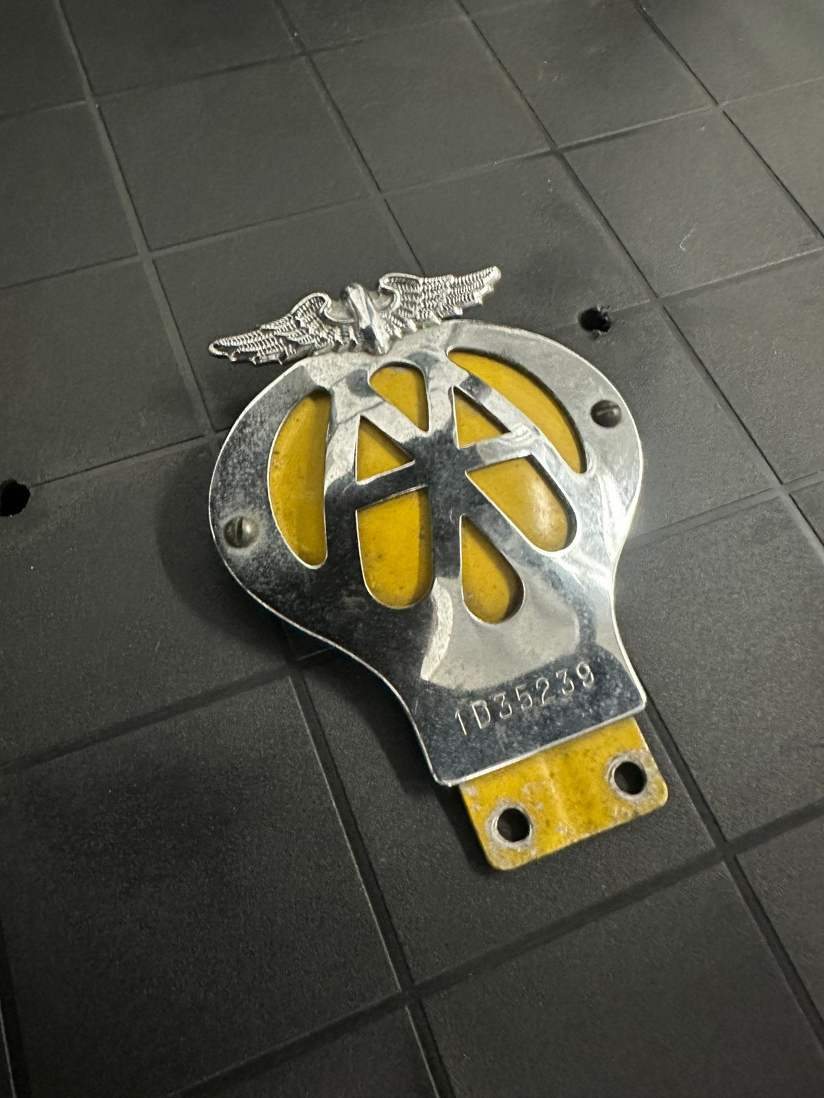 AA Automobile Association vintage embleem/badge, Gebruikt, Ophalen of Verzenden, X, X