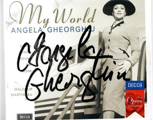 Angela Gheorghiu cd 'My World' Gesigneerd Martineau, Ophalen of Verzenden, Romantiek, Zo goed als nieuw, Vocaal
