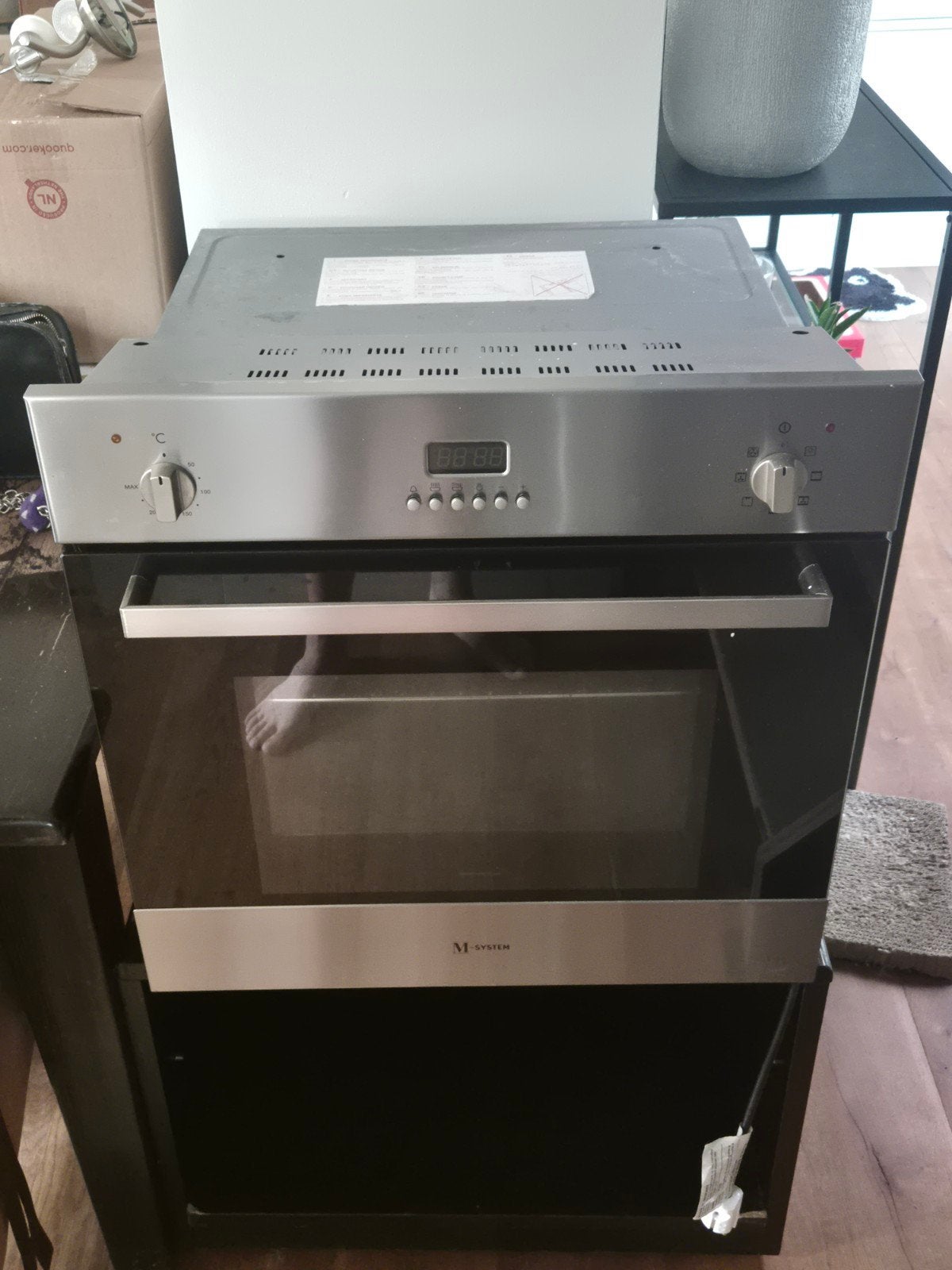 M System Inbouw Heteluchtoven - Zo goed als nieuw, Witgoed en Apparatuur, Ovens, Ophalen, Overige merken, Hete lucht, 60 cm of meer