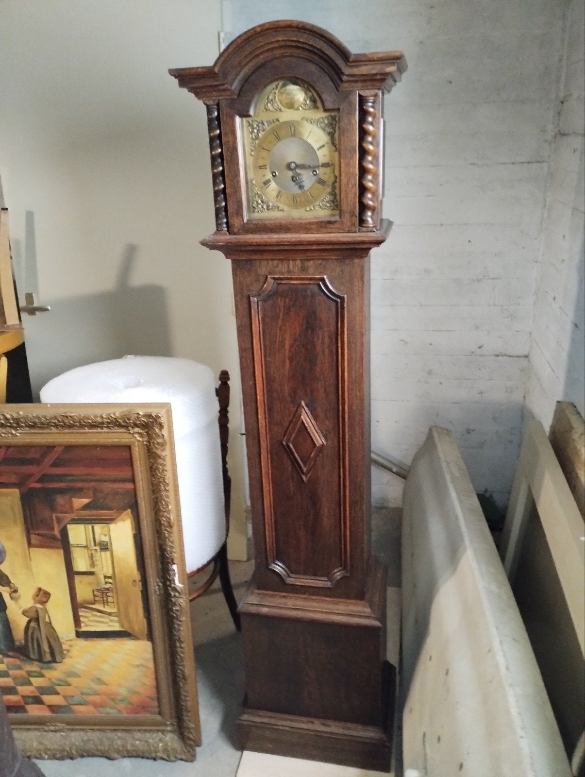 Oude houten grootmoeders klok, Antiek en Kunst, Antiek | Klokken, Ophalen