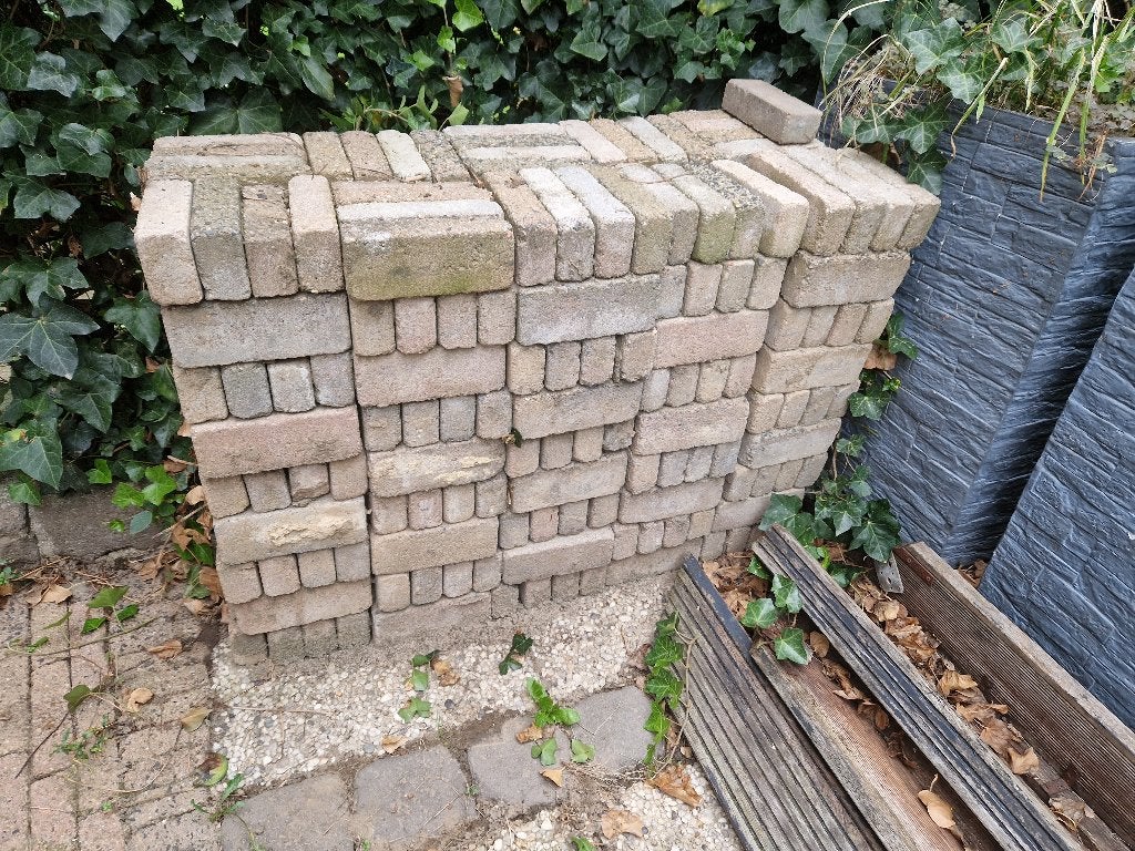 Restpartij klinkers +/- 3.5 m2, Ophalen, Gebruikt, Klinkers, Minder dan 5 m²