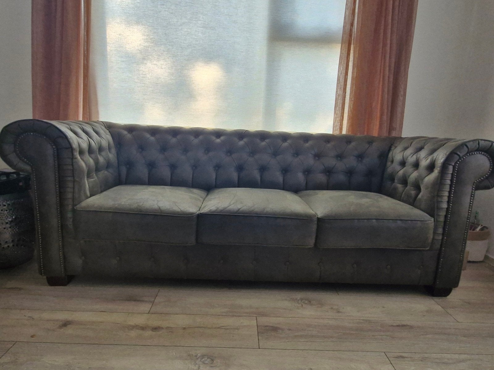 Chesterfield bankstel - 2-zits en 3-zits bank, Huis en Inrichting, Banken | Bankstellen, Ophalen, Gebruikt, Chesterfield, Driepersoons