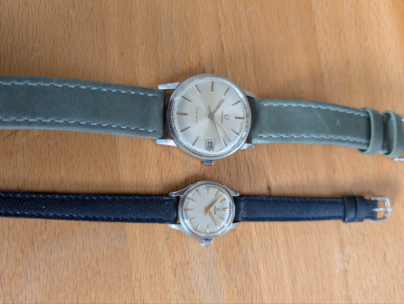 Omega Dames en Heren Horloge Set - Handopwind, Sieraden, Tassen en Uiterlijk, Horloges | Heren, Overige merken, Staal, Polshorloge