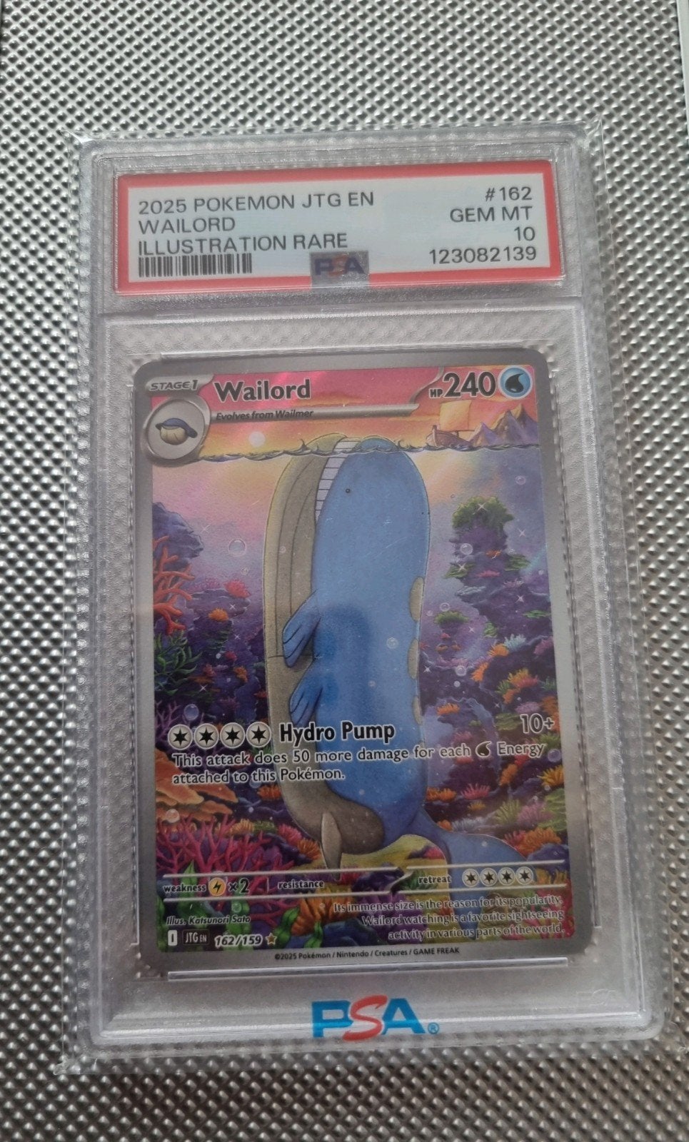 PSA 10 Wailord Illustration Rare Pokémon Kaart, Ophalen of Verzenden, Nieuw, Losse kaart