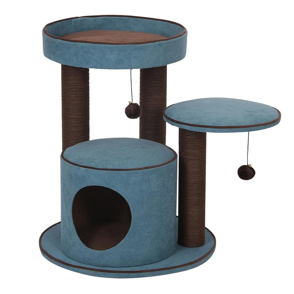 Krabpaal/klimpaal Ebi Trend Bradford Blauw Nieuw in doos., Dieren en Toebehoren, Krabmeubelen, Nieuw, Krabpaal, Verzenden