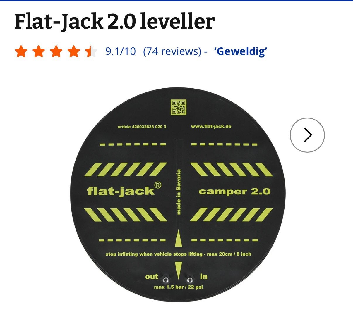 Flat-jack 2.0 leveller, Ophalen, Nieuw