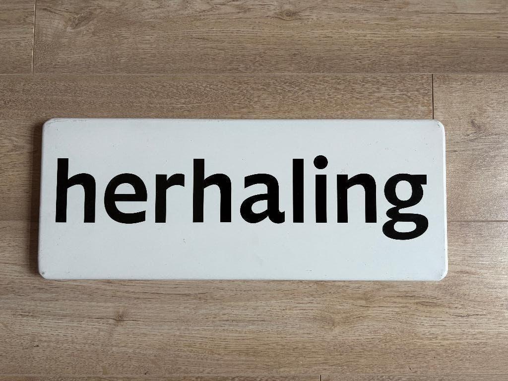 verkeersbord herhaling 20 x 50 cm, Ophalen of Verzenden, Overige typen