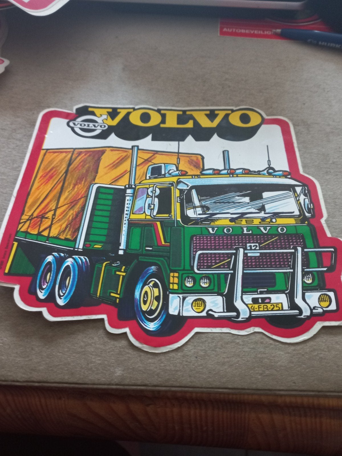 Vintage Volvo Vrachtwagen Sticker - Uniek Design, Verzamelen, Ophalen of Verzenden, Gebruikt