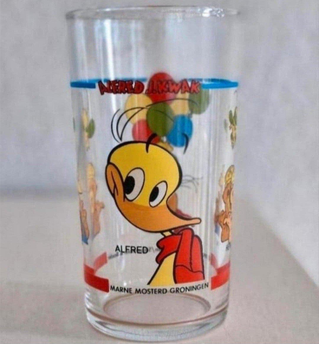 Vintage Alfred J. Kwak glas - Marne Mosterd Groningen, Ophalen of Verzenden, Zo goed als nieuw, Overige typen
