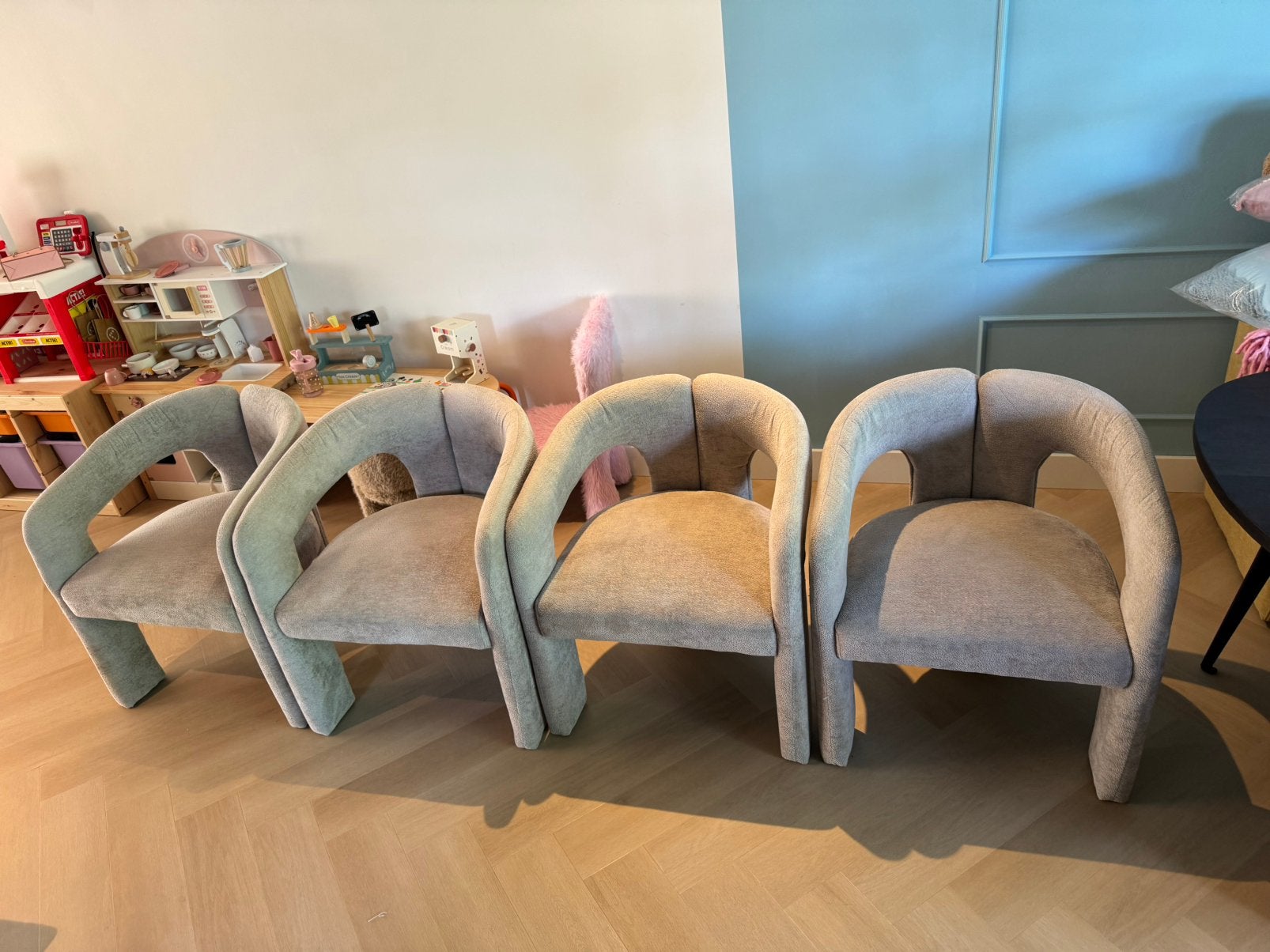 4 japandi eetkamerstoelen, Ophalen, Zo goed als nieuw, Vijf, Zes of meer stoelen