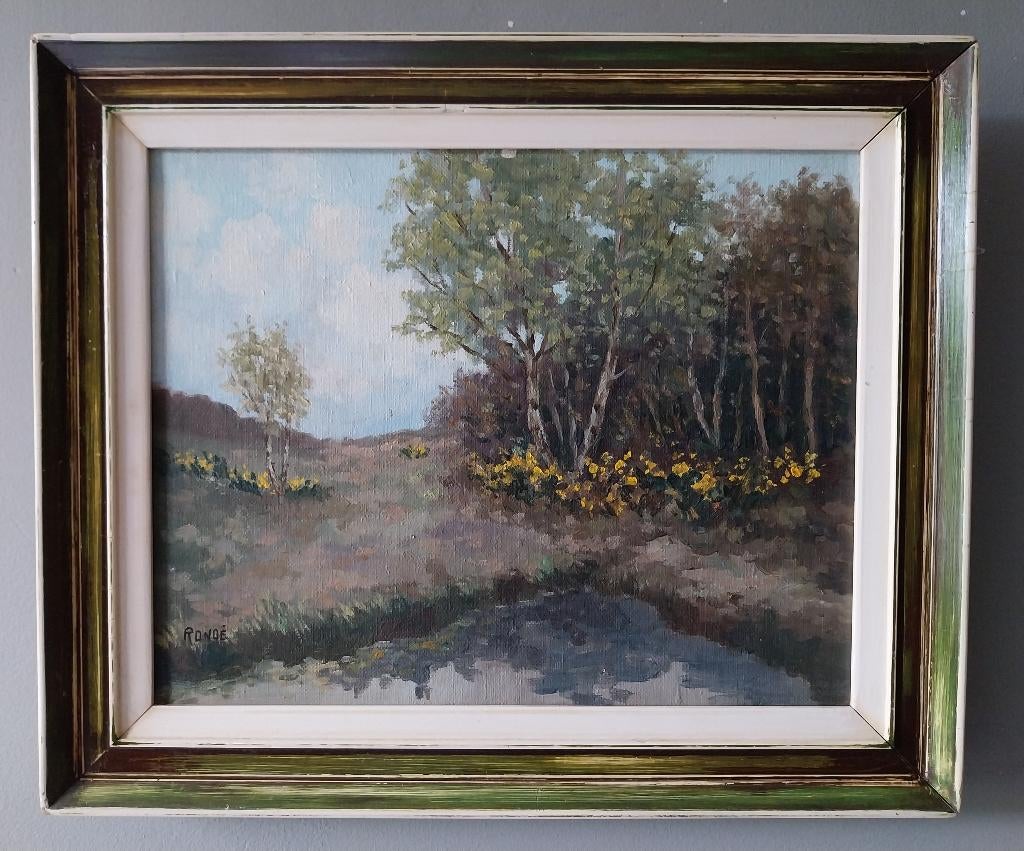 W.J.M. Enneking (1933-1991) - Veluwe - 1970, Antiek en Kunst, Kunst | Schilderijen | Klassiek, Ophalen of Verzenden