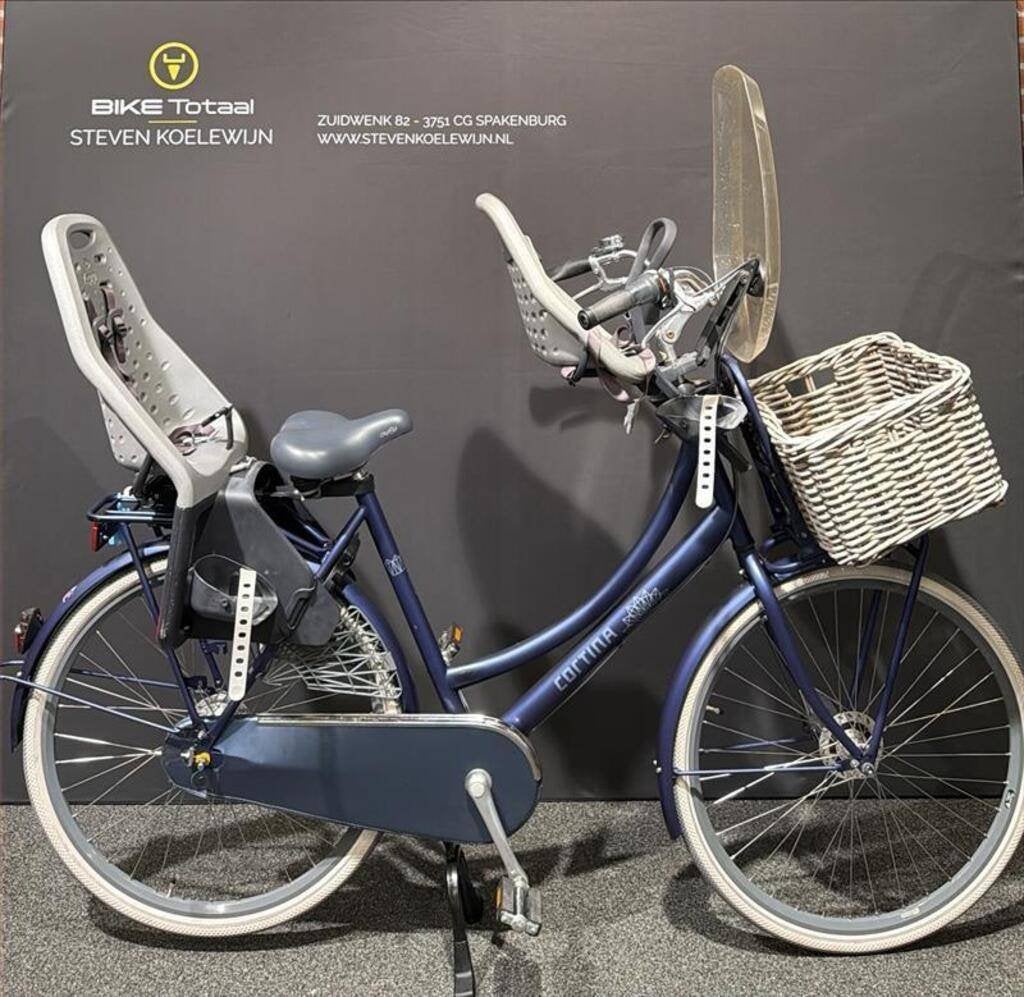 Cortina Roots Transport D57 N7 Stadsfietsen polish blue matt, 2 zitjes, Gebruikt, Versnellingen, 56 cm of meer