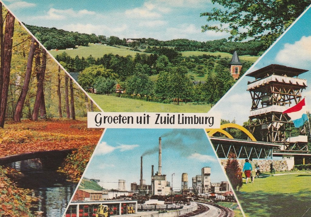 ZUID LIMBURG Panorama Staatsmijn Vaals Groeten, Verzamelen, Verzenden, 1960 tot 1980, Ongelopen, Limburg