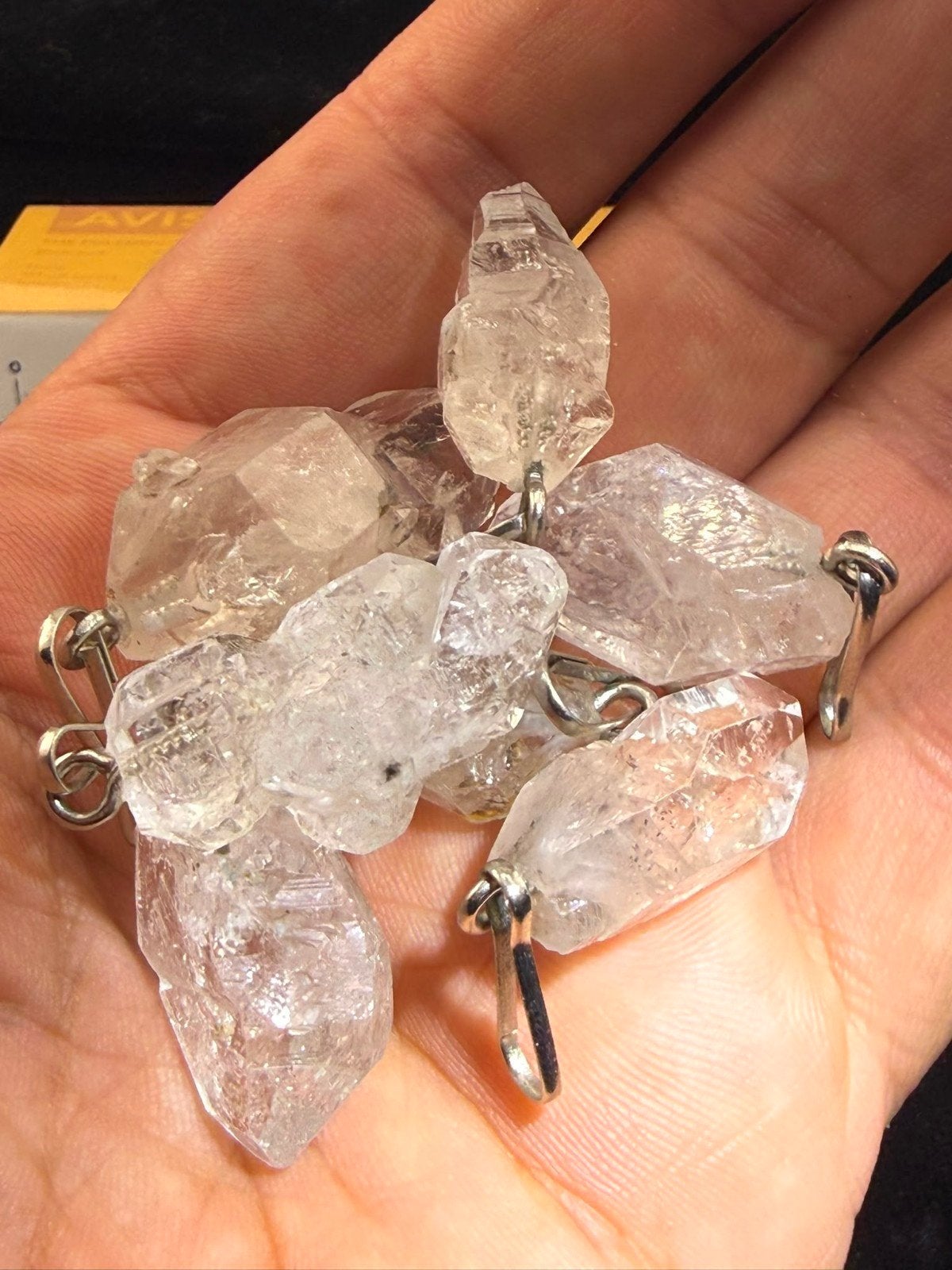 Herkimer Diamond Kristal Hangers N58 - Diverse Gewichten, Ophalen of Verzenden, Gebruikt