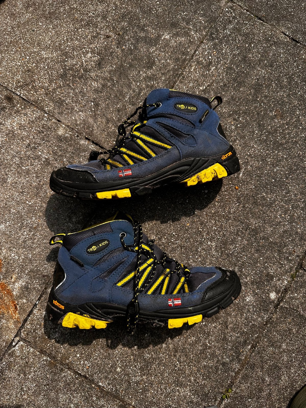 Trollkids wandelschoenen maat 36, blauw/geel, Sport en Fitness, Bergsport en Wandelen, Ophalen, Gebruikt, Schoenen