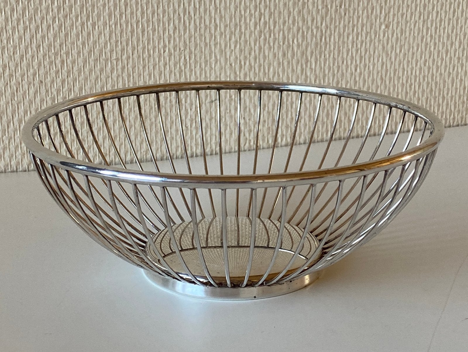 Vintage verzilverd broodmandje, draadmandje, Ophalen of Verzenden