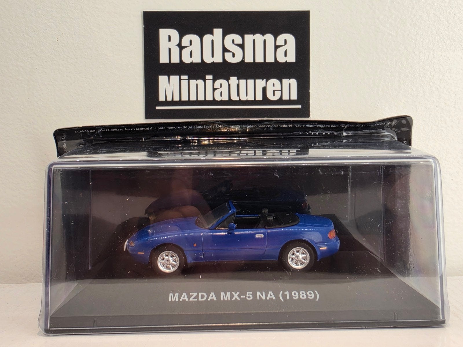 Mazda MX-5 NA - Blauw - 1:43 Ixo/Altaya, Overige merken, Auto, Nieuw, Ophalen of Verzenden