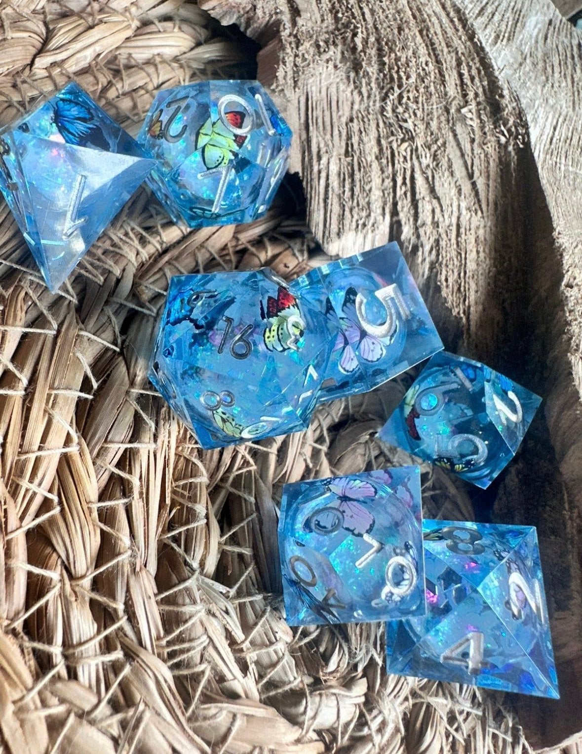 DND dice / vlinders / butterfly / D&D / Liquid / RPG / nieuw, Hobby en Vrije tijd, Ophalen of Verzenden, Nieuw