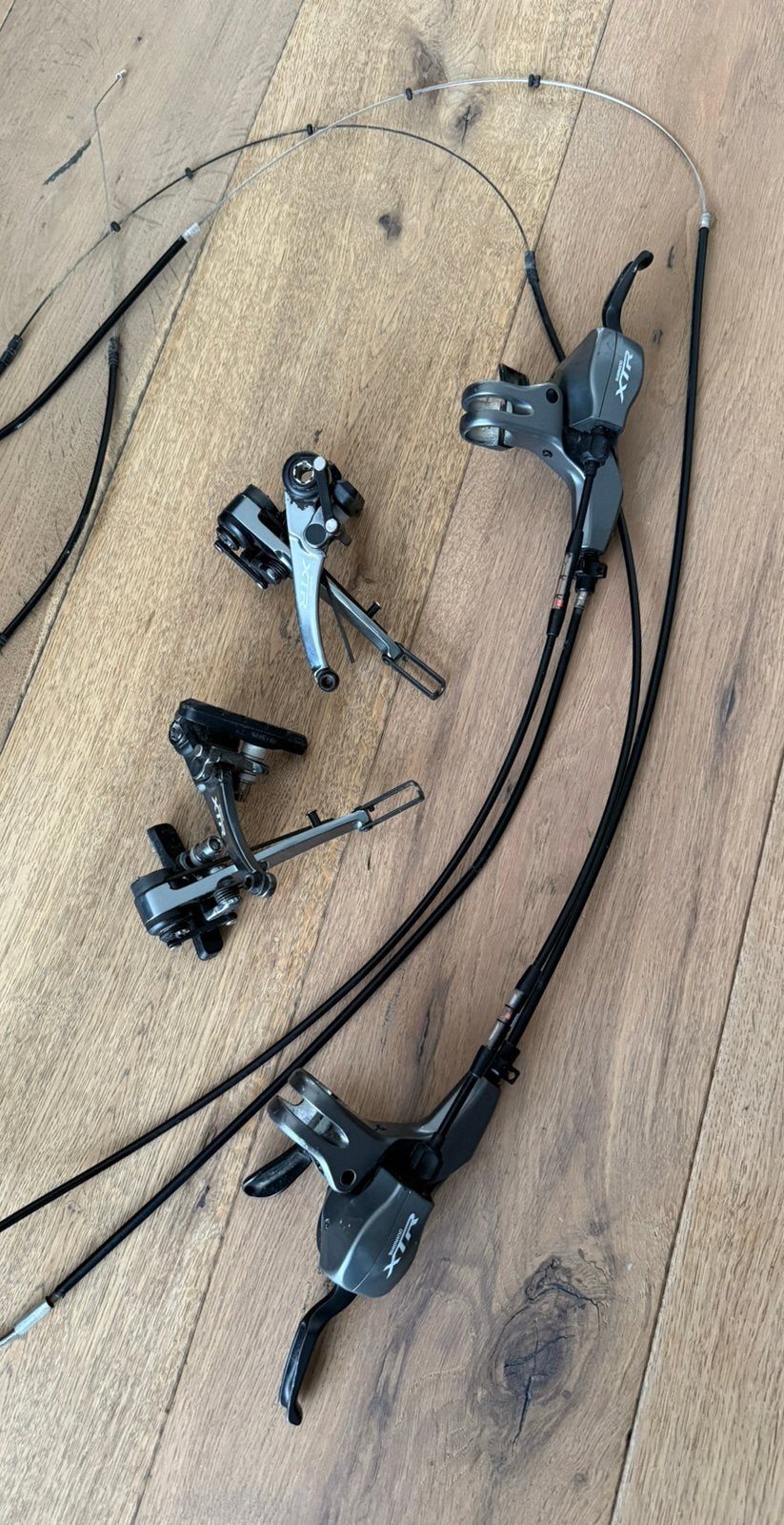 Shimano XTR M960 dual control verstellers + V brakes, Ophalen of Verzenden, Gebruikt, Remmen