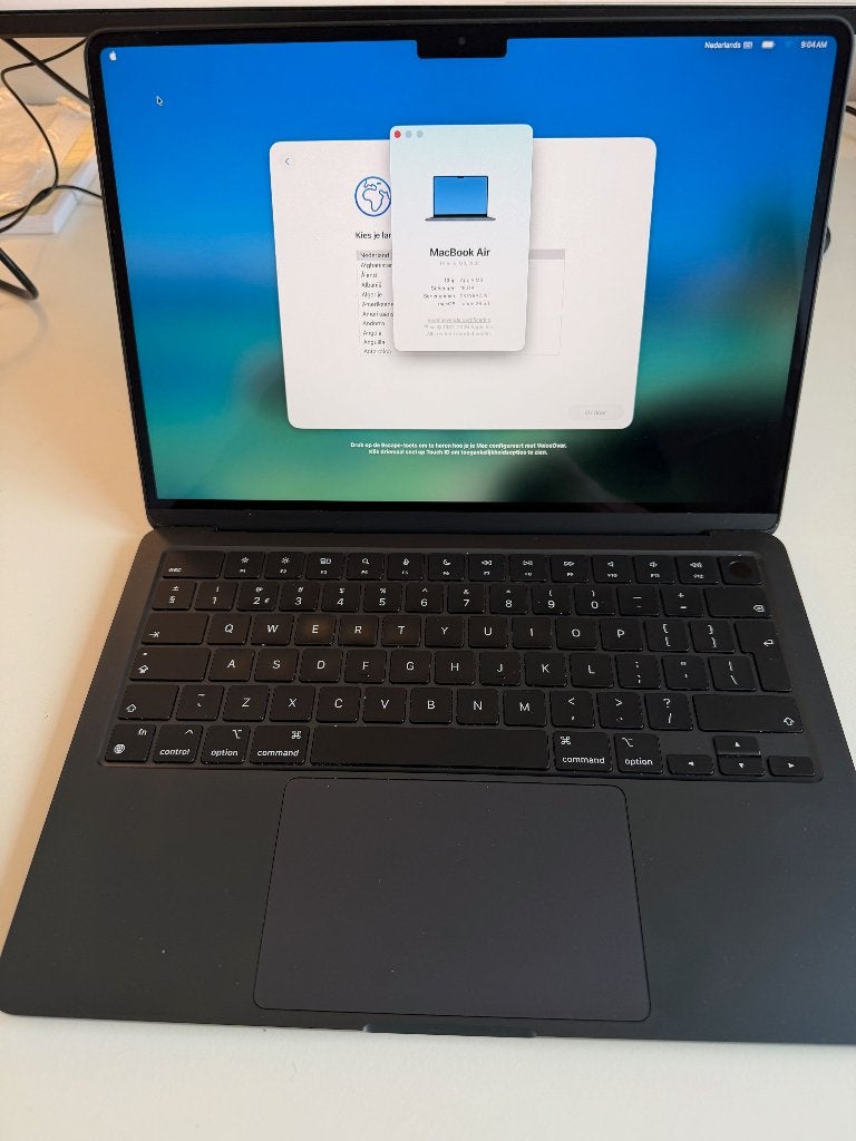 Macbook Air M3 (2024) - 256Gb - 100% batterij (incl doos), Computers en Software, Apple Macbooks, Ophalen, 256 GB, Qwerty, 13 inch