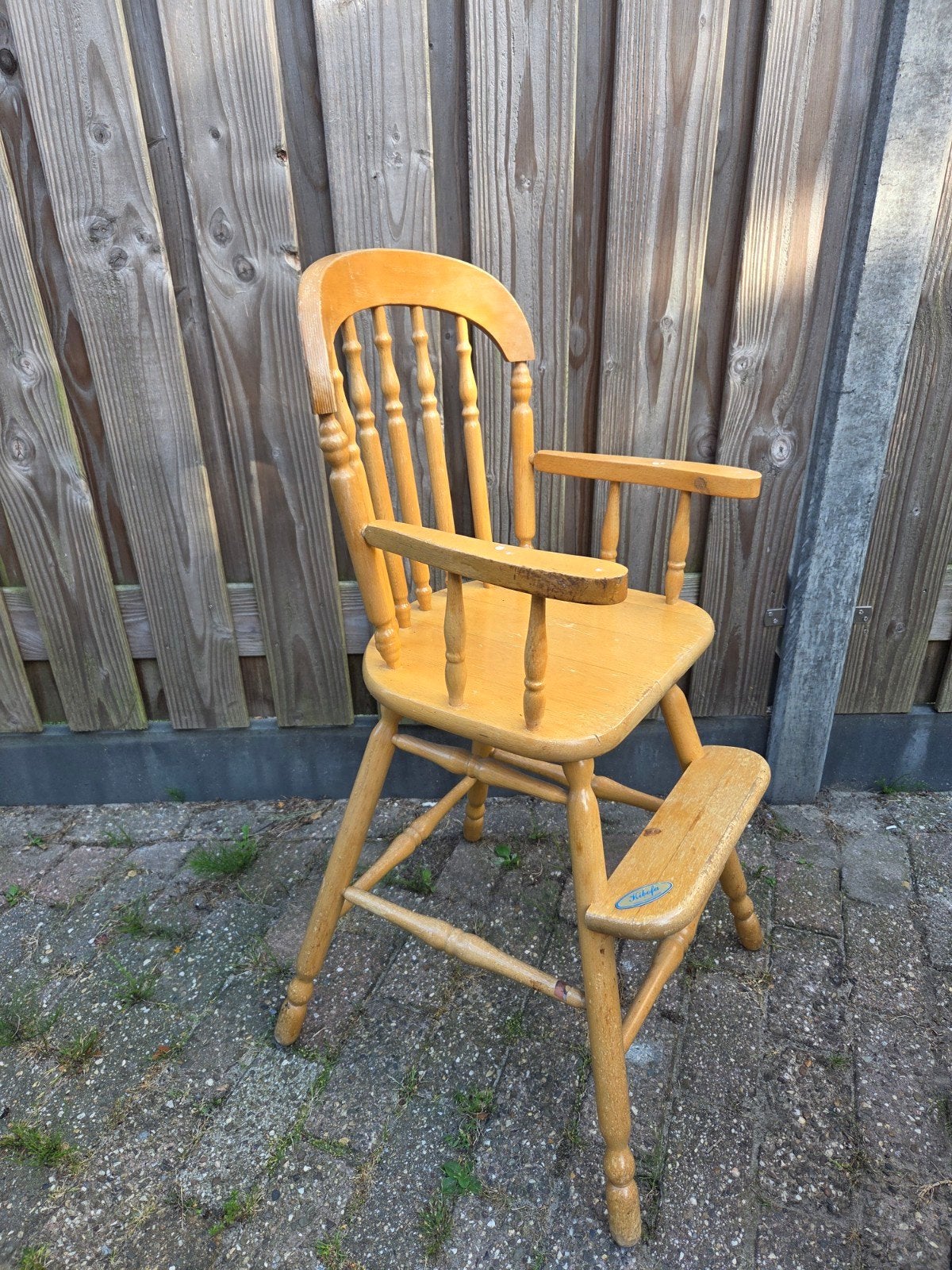 Vintage houten kinderstoel, Kinderen en Baby's, Kinderstoelen, Ophalen, Gebruikt, Overige typen