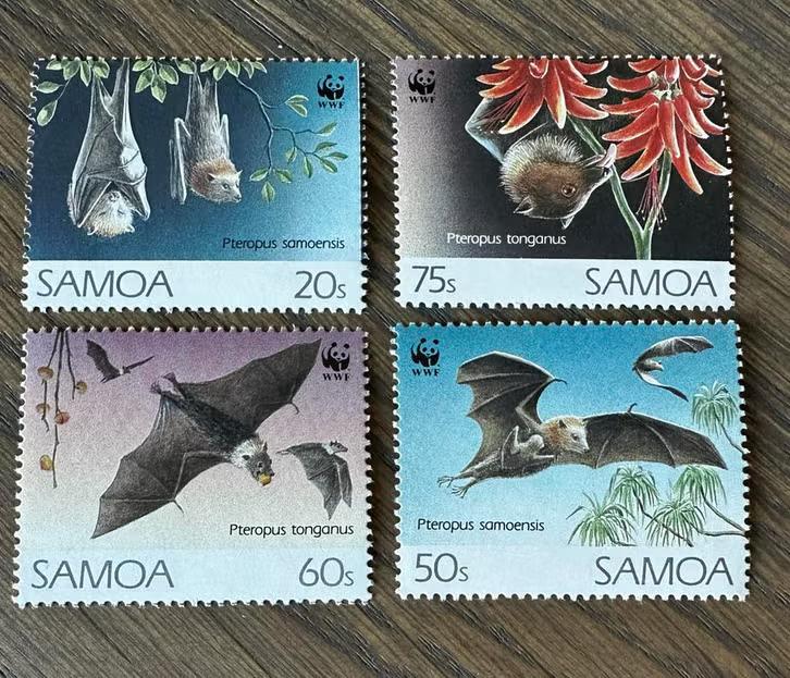 Samoa 1993 WWF Vleermuizen Postfris Set, Postzegels en Munten, Ophalen of Verzenden, Postfris