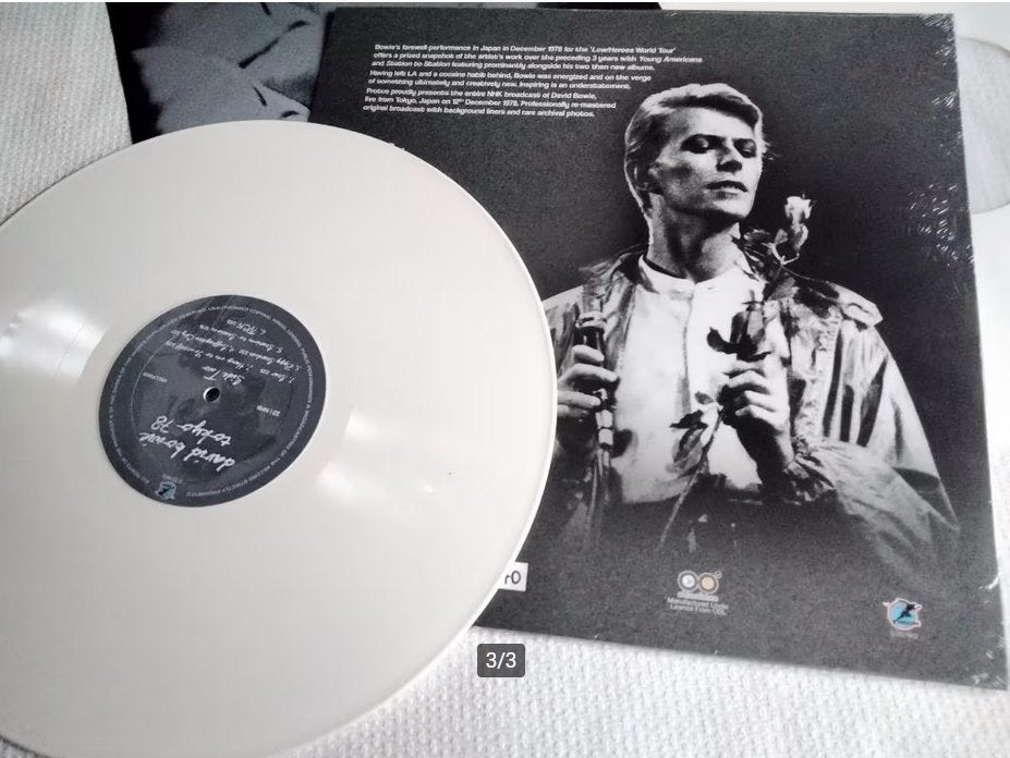 Vinyl Lp David Bowie Concert Live in Tokyo White Numbered, Ophalen, Zo goed als nieuw, 12 inch, Poprock