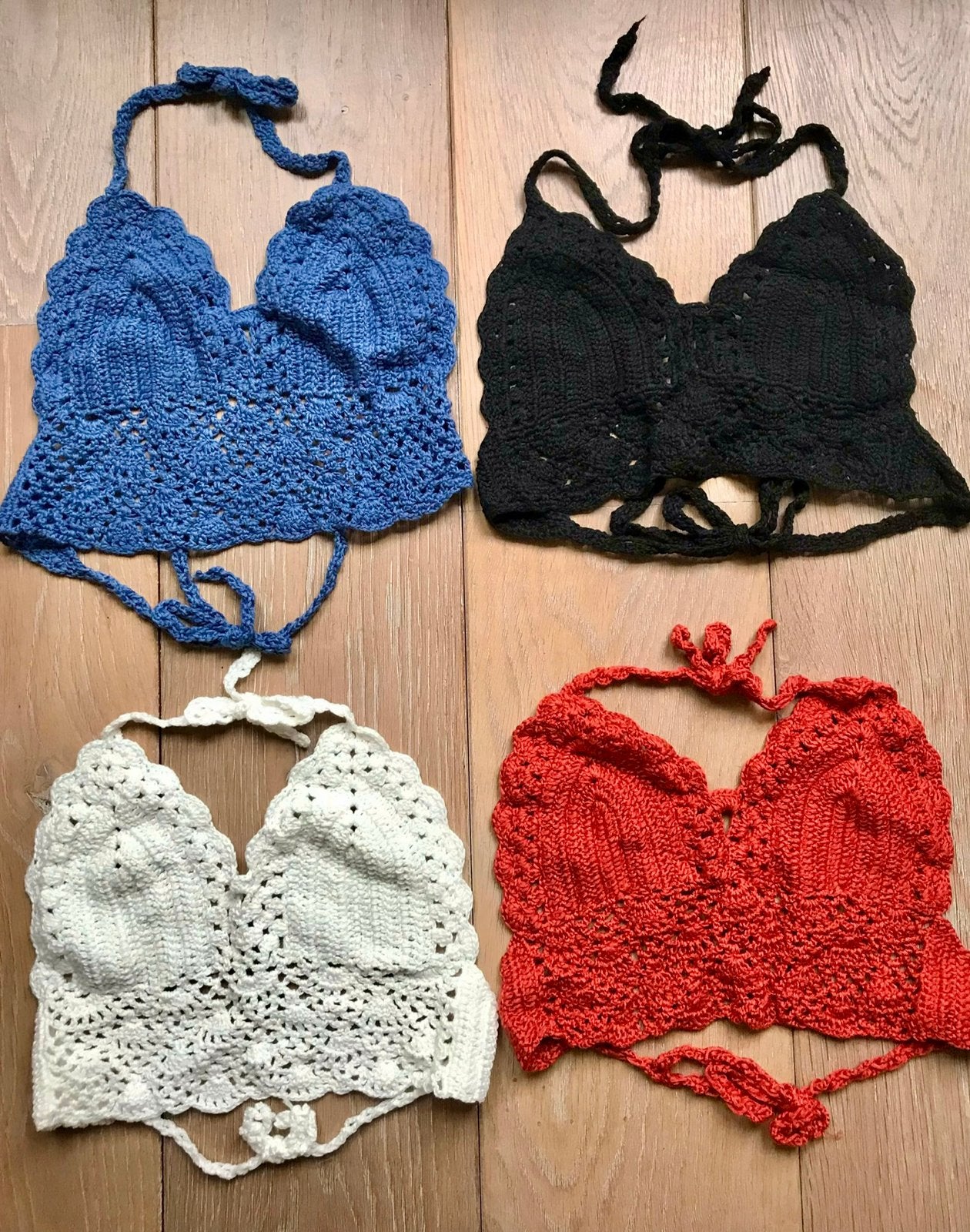 Hippie GEHAAKTE TOP Crochet Boho Festival Beach, Maat 38/40 (M), Wit, Nieuw, Ophalen of Verzenden